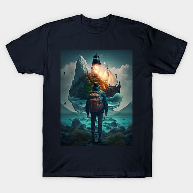 Adventure Lighthouse T-Shirt by TheCore